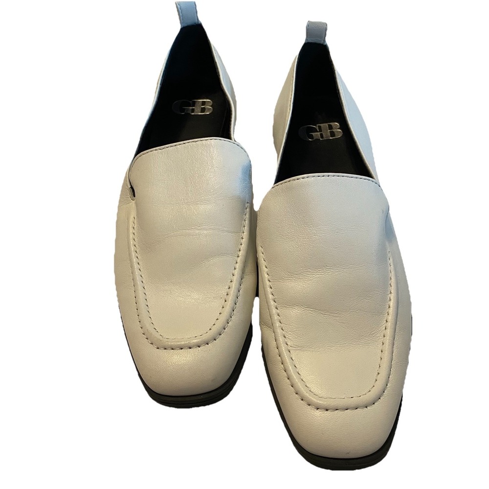 Minimalist Loafers White Gianni Bini Flip Side Women Brazilian Leather Size 6
